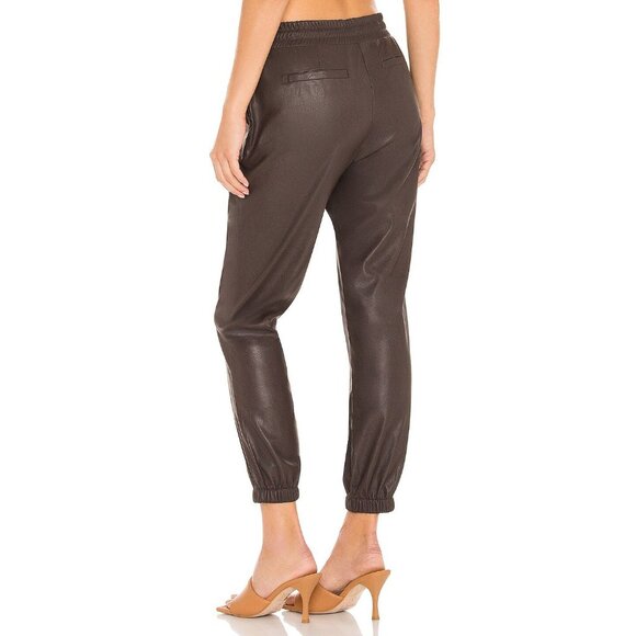 N:Philanthropy Scarlett Leather Jogger in Chocolate - Picture 3 of 5